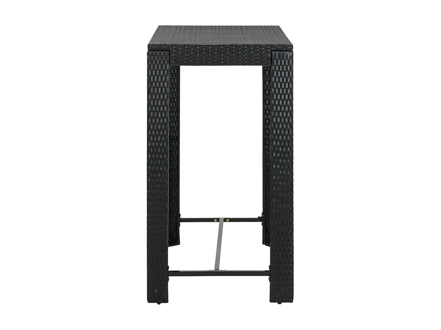 Elk City  Ensemble de bar d'extérieur 7 pcs coussins Résine tressée Noir