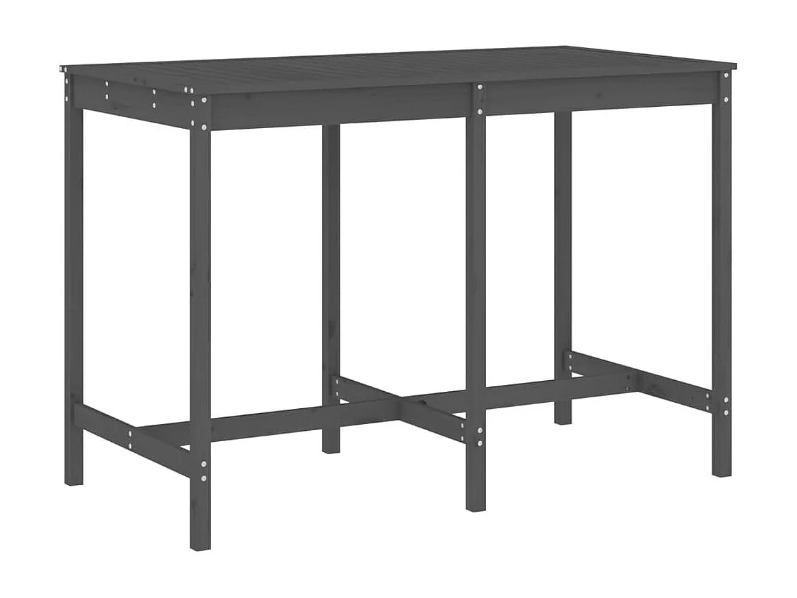 Telvor  7-delige Tuinbarset massief grenenhout grijs