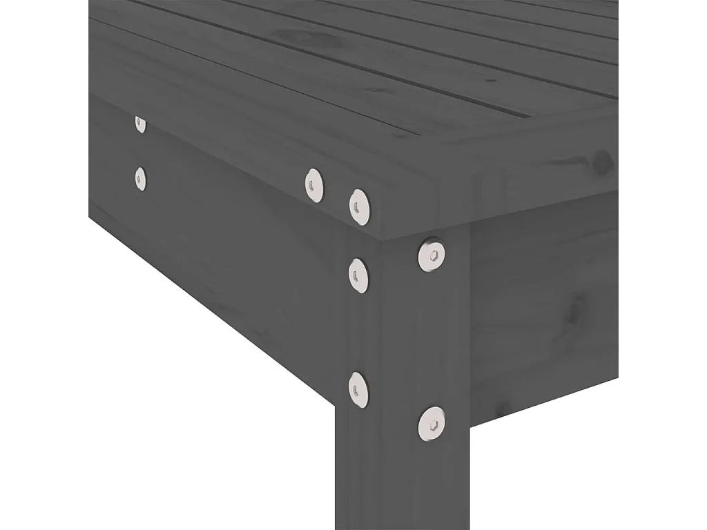 Telvor  7-delige Tuinbarset massief grenenhout grijs