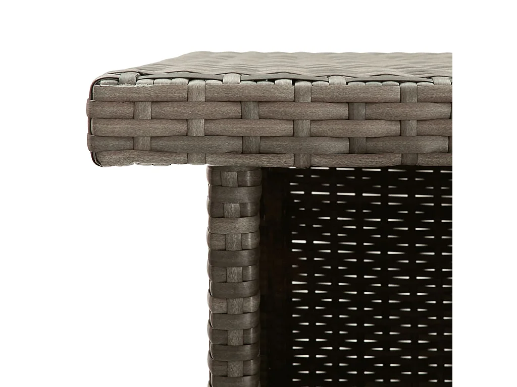 Marilou  Ensemble de bar de jardin 5 pcs avec coussins gris poly rotin