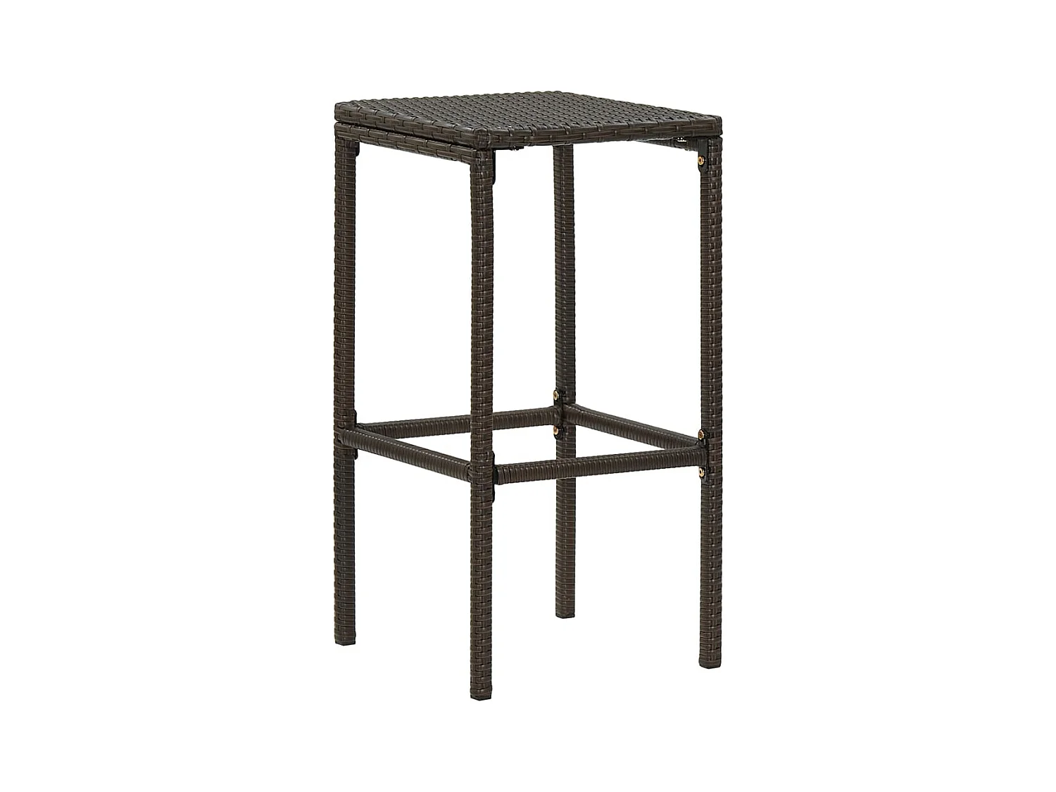 Elisah  Meuble de bar de jardin 5 pcs et coussins Résine tressée Marron