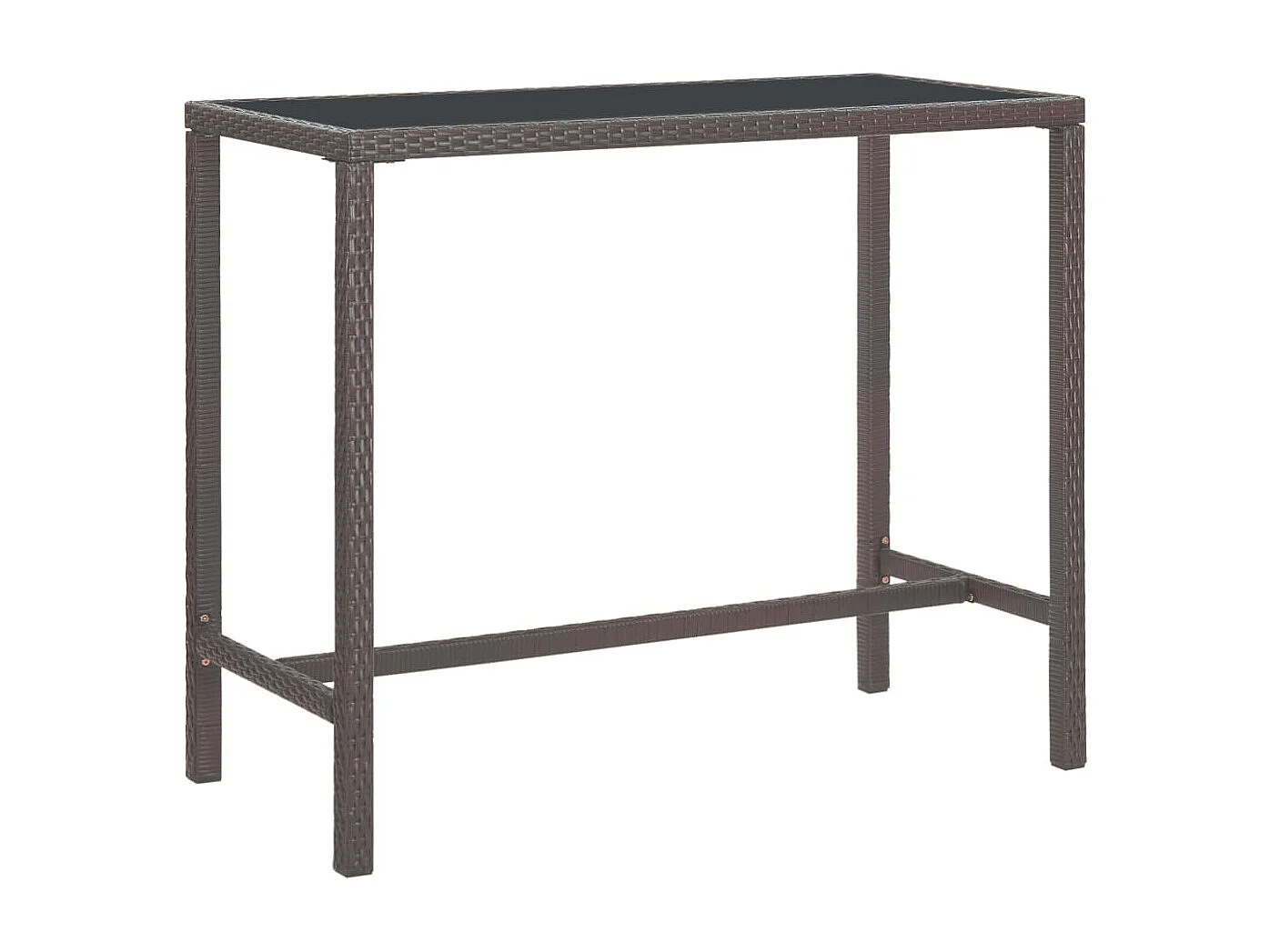 Settimio  Meubles de bar de jardin 5pcs et coussins Résine tressée Marron