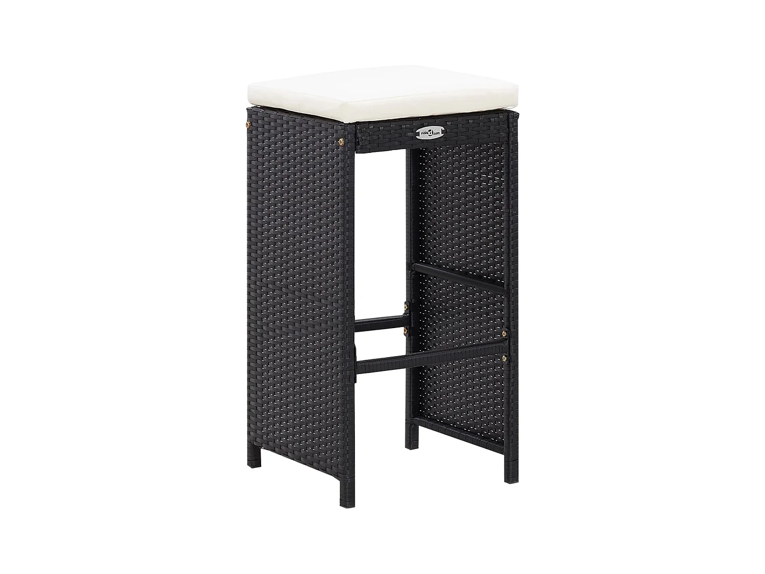 Deniz  Ensemble de bar d'extérieur 9 pcs Résine tressée Noir