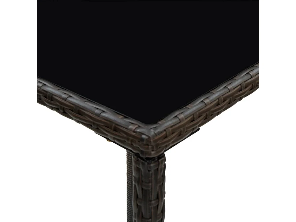 Mary  Ensemble de bar de jardin 5 pcs coussins Résine tressée Marron