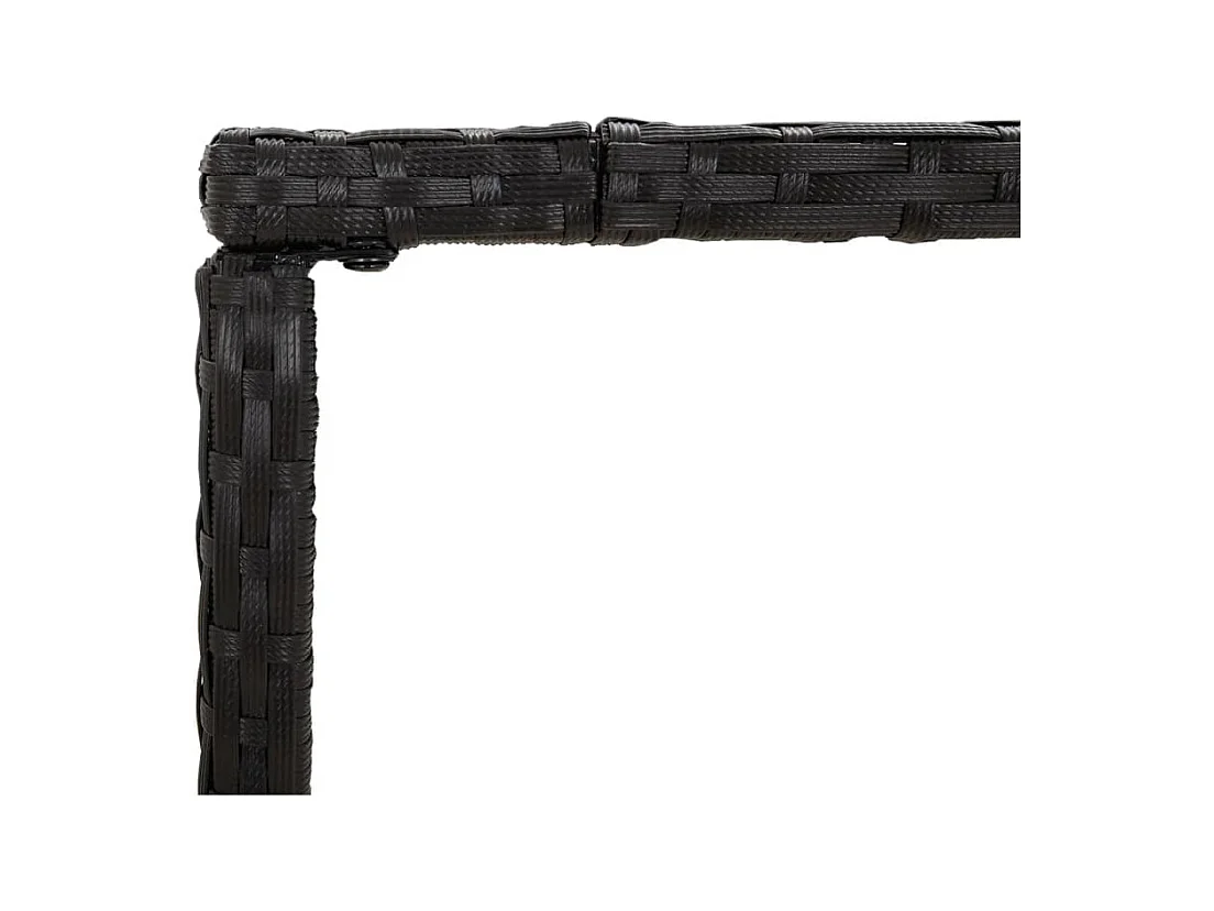 Virrat  Ensemble de bar de jardin 7 pcs avec coussins noir poly rotin