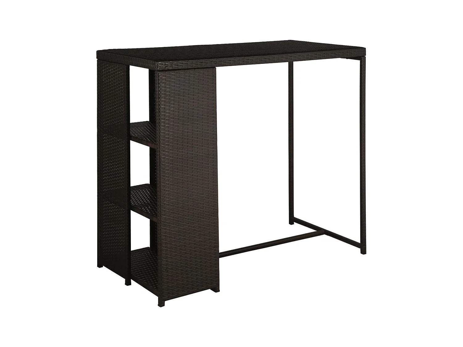 Henry Douglas  Ensemble de bar de jardin 5 pcs coussins Résine tressée Marron