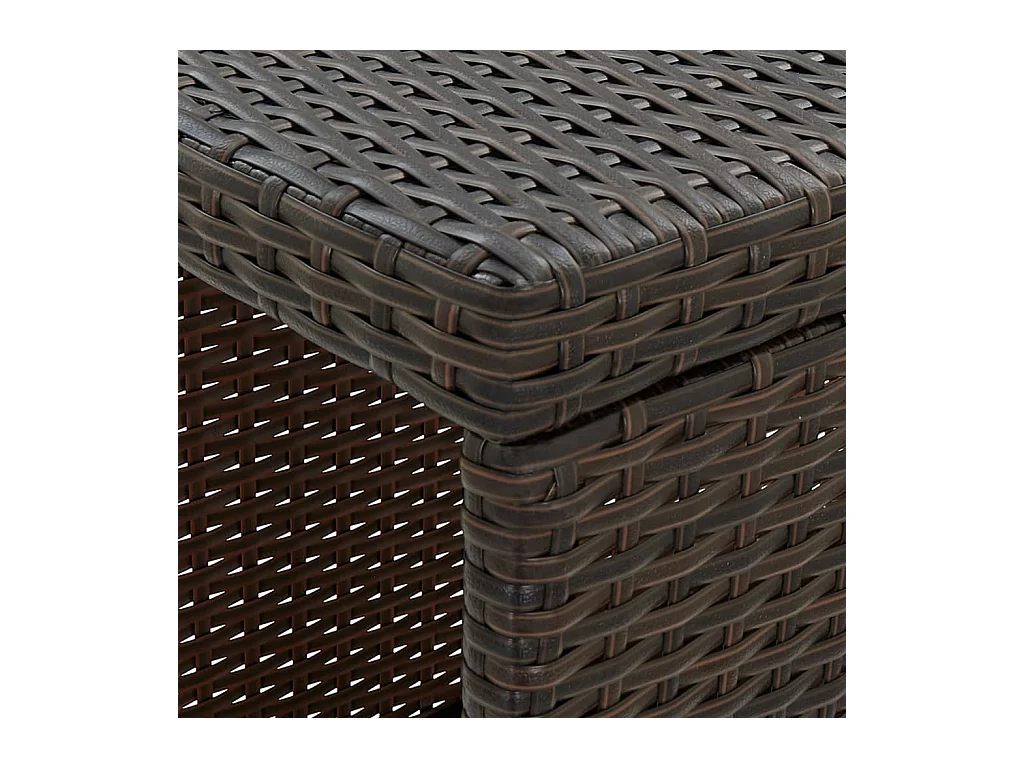 Henry Douglas  Ensemble de bar de jardin 5 pcs coussins Résine tressée Marron