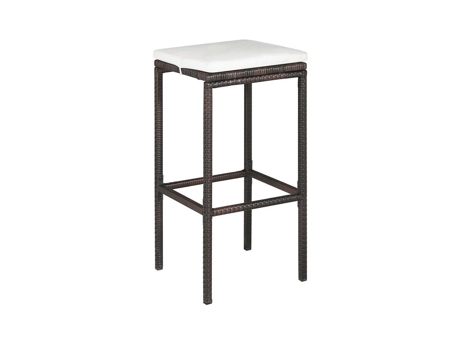 Henry Douglas  Ensemble de bar de jardin 5 pcs coussins Résine tressée Marron