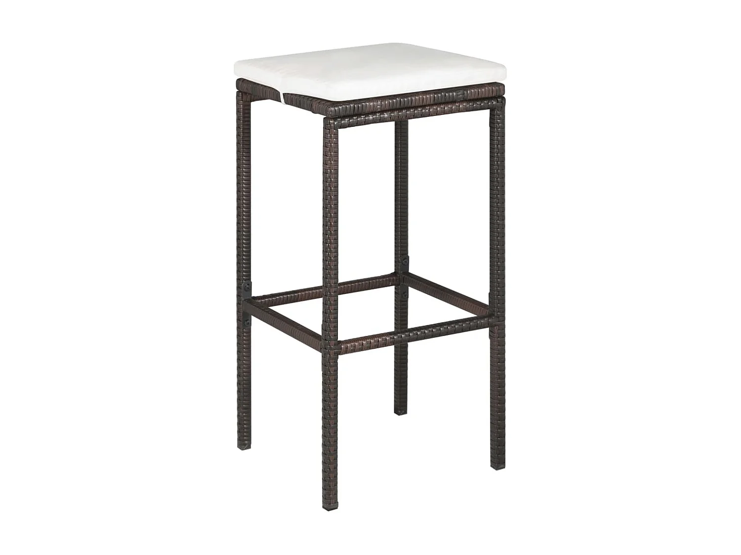 Henry Douglas  Ensemble de bar de jardin 5 pcs coussins Résine tressée Marron