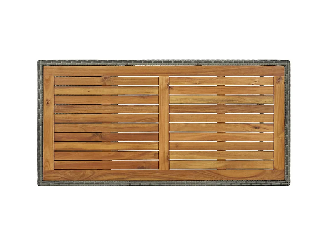 Fehmi  Ensemble de bar de jardin 5 pcs et coussins Résine tressée Gris