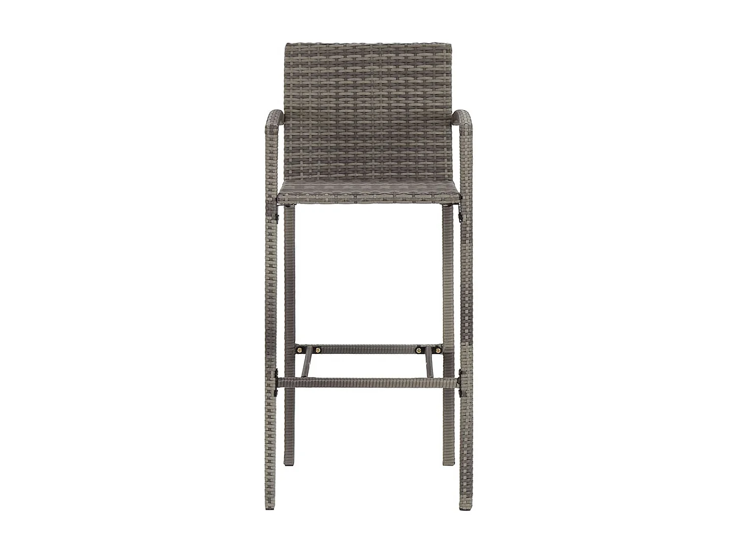 Aalst  Ensemble de bar de jardin 3 pcs gris bois massif acacia rotin