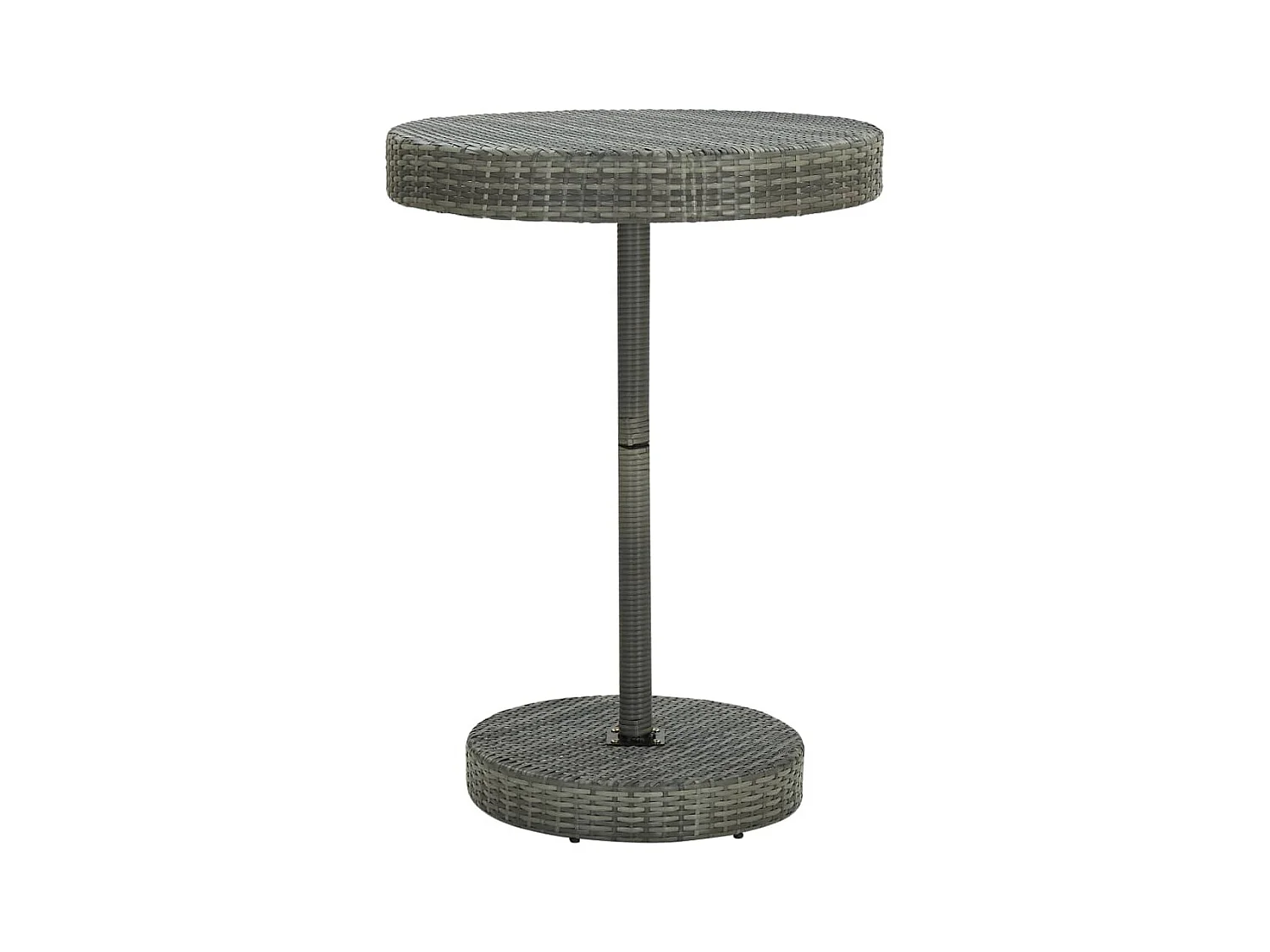 Pierre-Guillaume  Ensemble de bar jardin 5 pcs gris poly rotin/bois massif acacia