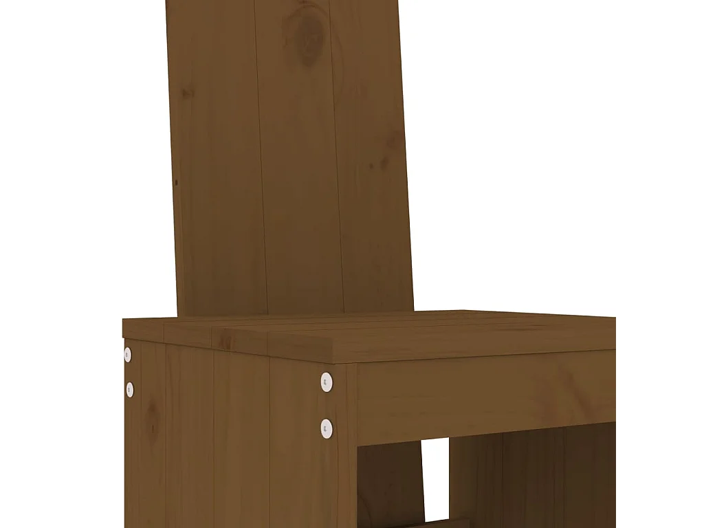 Erlin  Ensemble de bar de jardin 5 pcs marron miel bois de pin massif