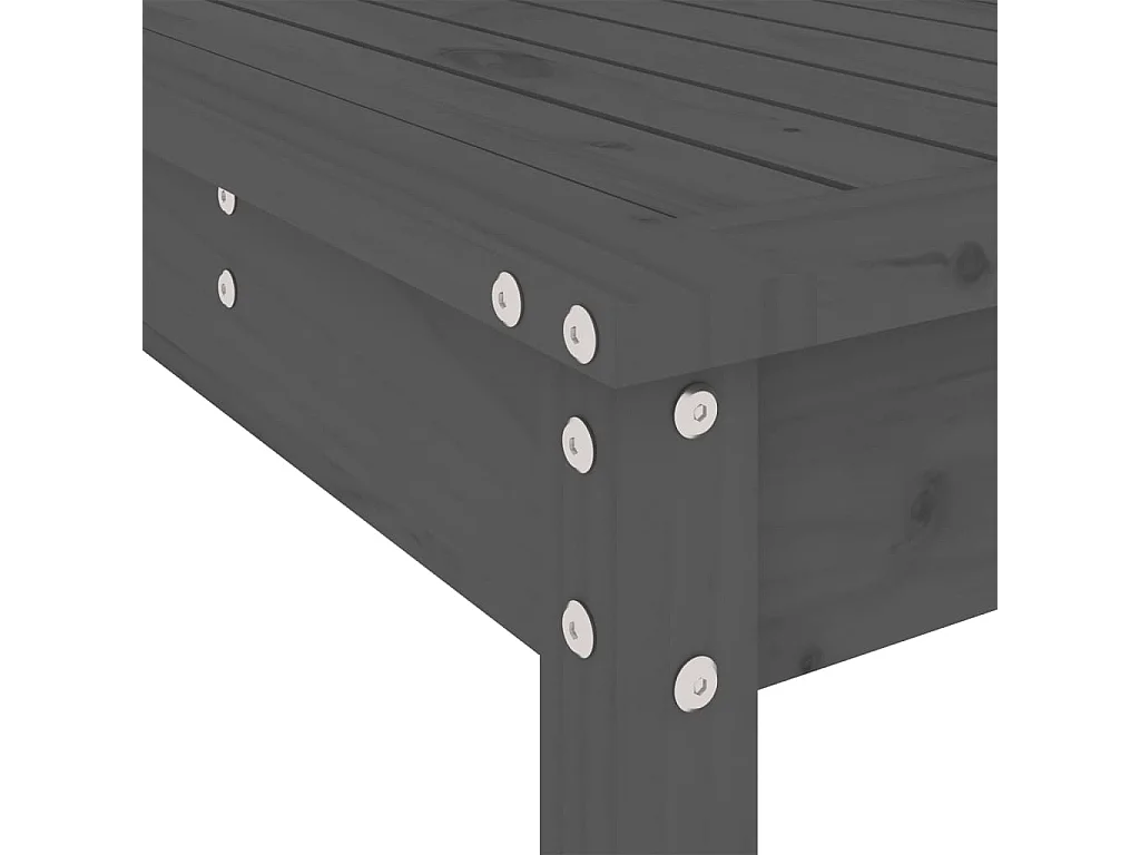 Kelvor  Ensemble de bar de jardin 3 pcs gris bois de pin massif