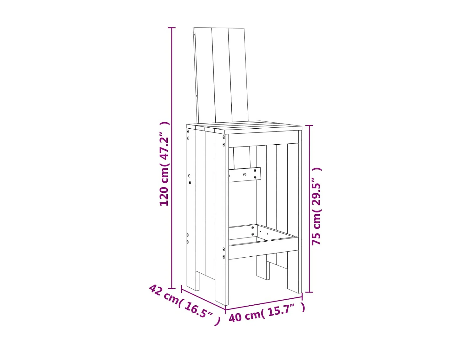 Kelvor  Ensemble de bar de jardin 3 pcs gris bois de pin massif
