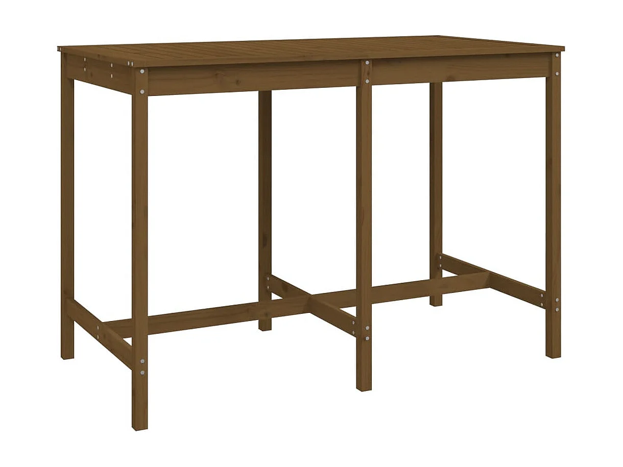 Hakim  Ensemble de bar de jardin 7 pcs marron miel bois de pin massif