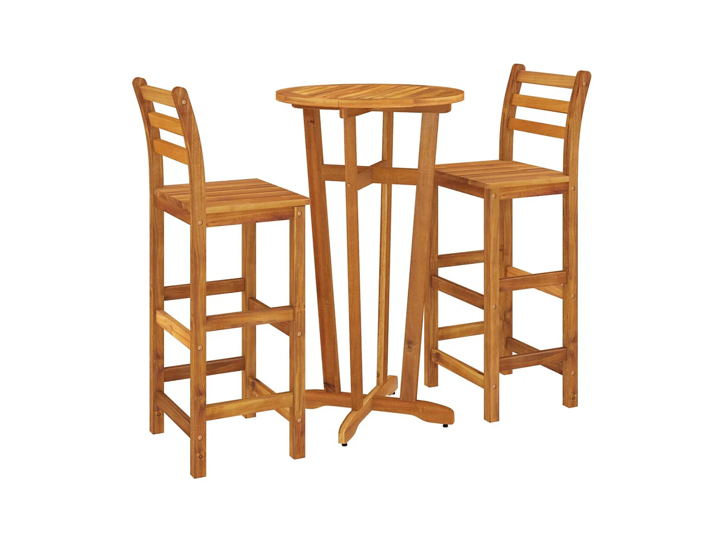 Frylda  Ensemble de bar de jardin 3 pcs bois d'acacia solide