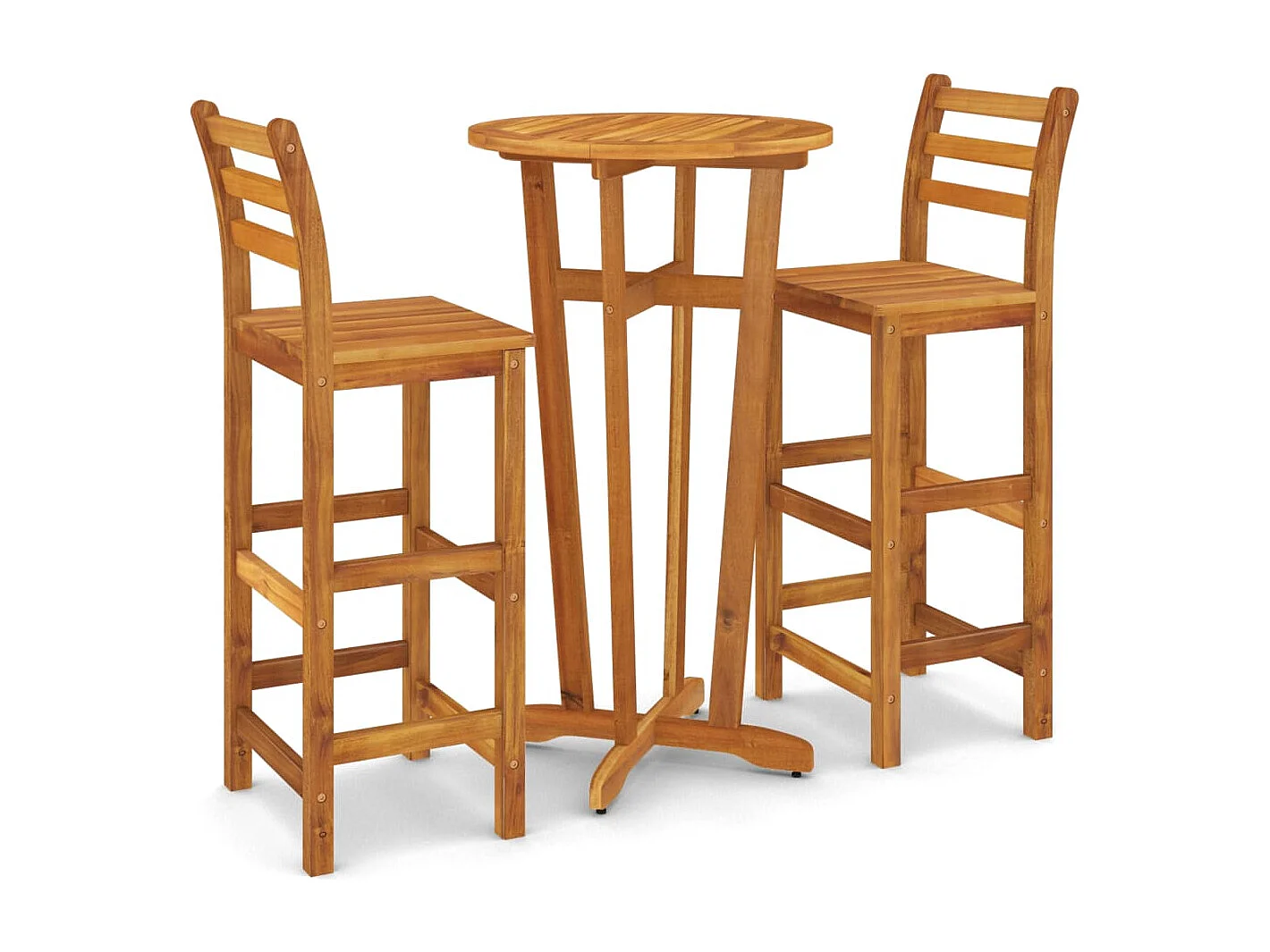 Frylda  Ensemble de bar de jardin 3 pcs bois d'acacia solide