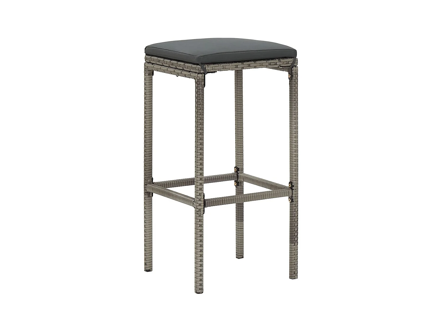 Louis-Marius  Ensemble de bar de jardin 5 pcs gris bois massif acacia rotin