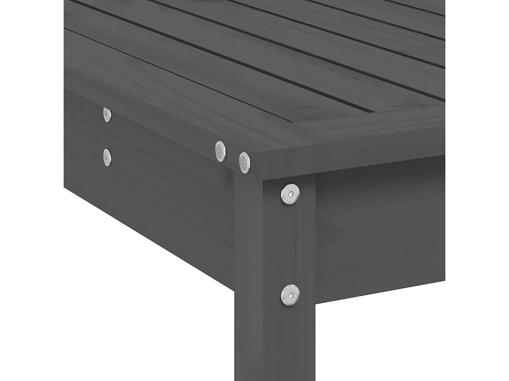 Hakim  Ensemble de bar de jardin 7 pcs gris bois de pin massif