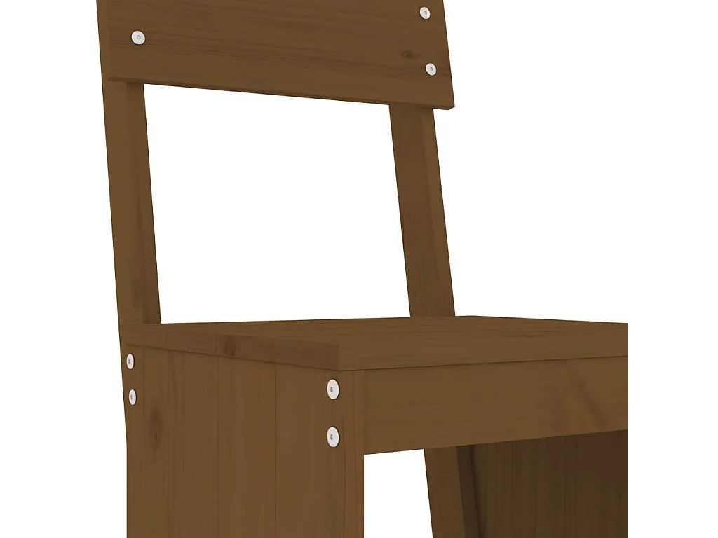 Henri-Gabriel  Ensemble de bar de jardin 9 pcs marron miel bois de pin massif