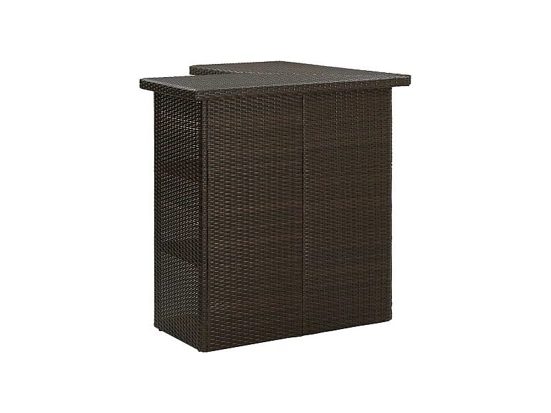 Valdyn  Ensemble de bar de jardin 16 pcs coussins Résine tressée Marron