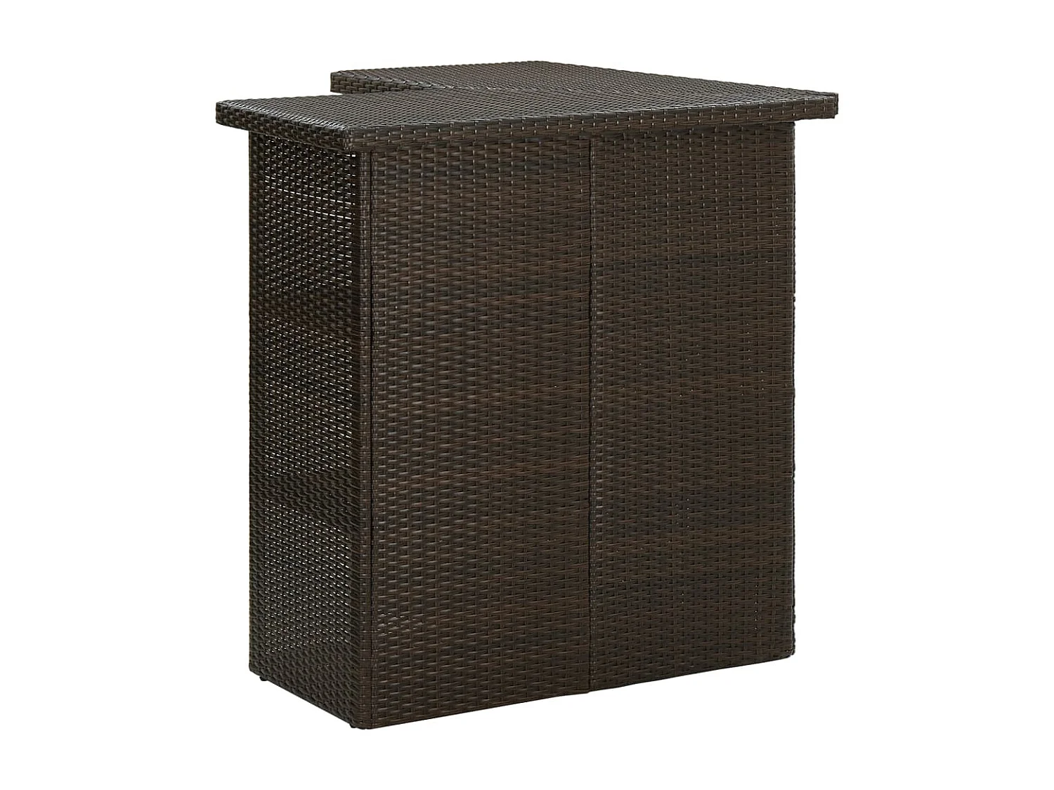 Valdyn  Ensemble de bar de jardin 16 pcs coussins Résine tressée Marron