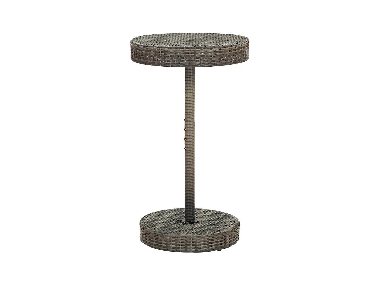 Hoboken  Ensemble de bar de jardin 3 pcs et coussins gris résine tressée