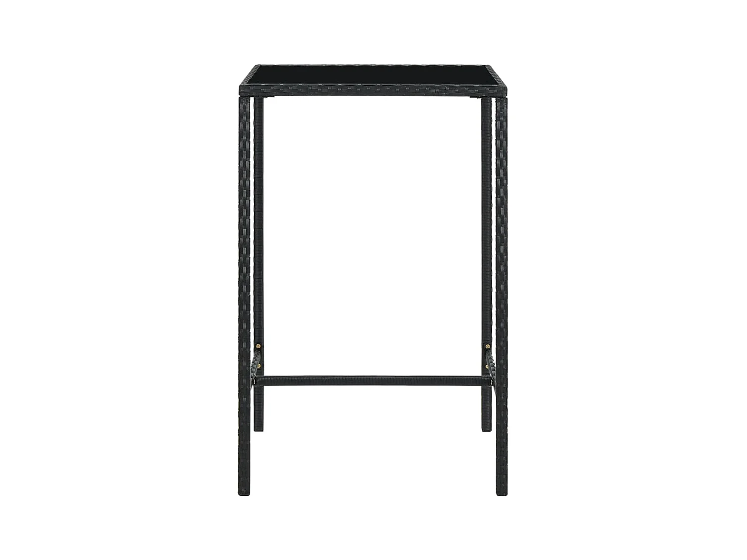 Mary  Ensemble de bar de jardin 5 pcs et coussins Résine tressée Noir