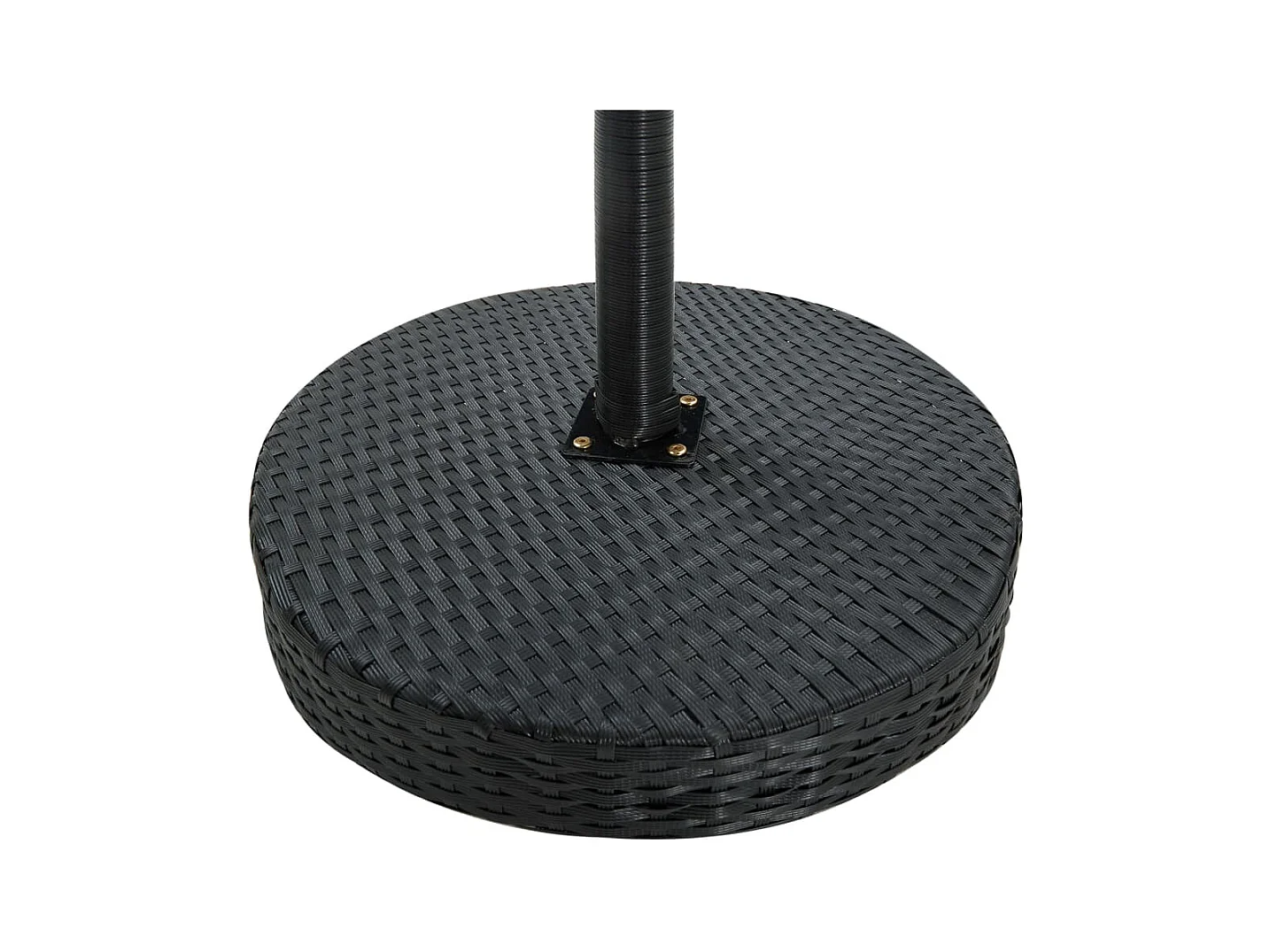 Kaden Lee  Ensemble de bar de jardin 3 pcs et coussins Résine tressée Noir