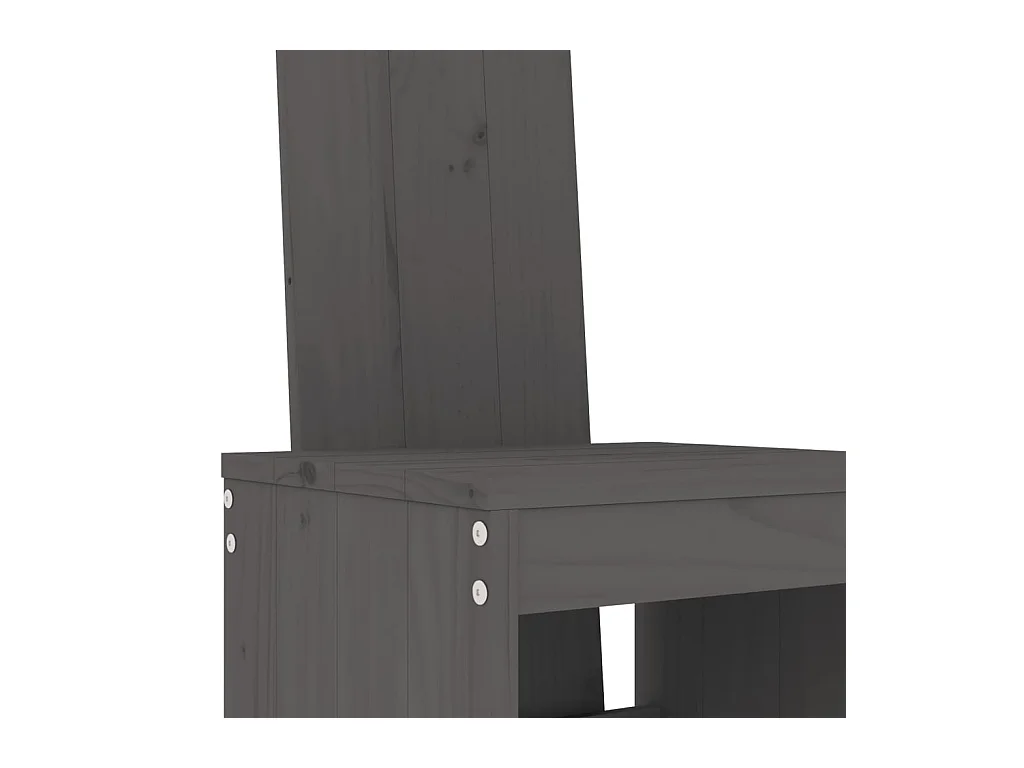 Lucien-Joseph-René  9-delige Tuinbarset massief grenenhout grijs