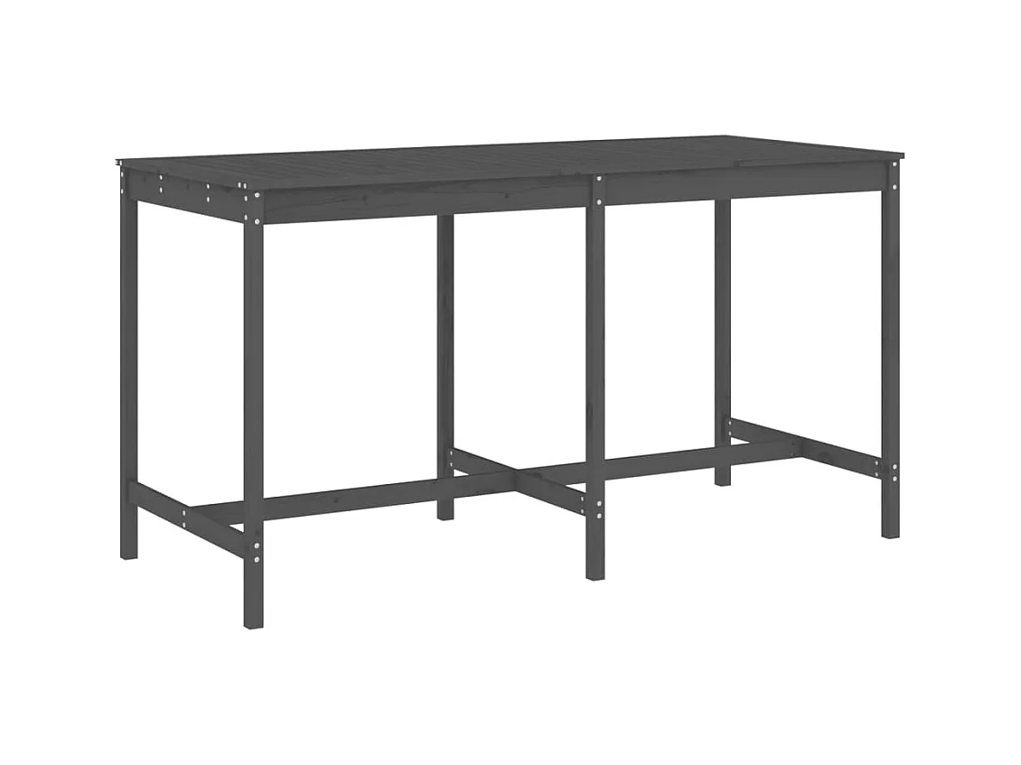 Lucien-Joseph-René  9-delige Tuinbarset massief grenenhout grijs