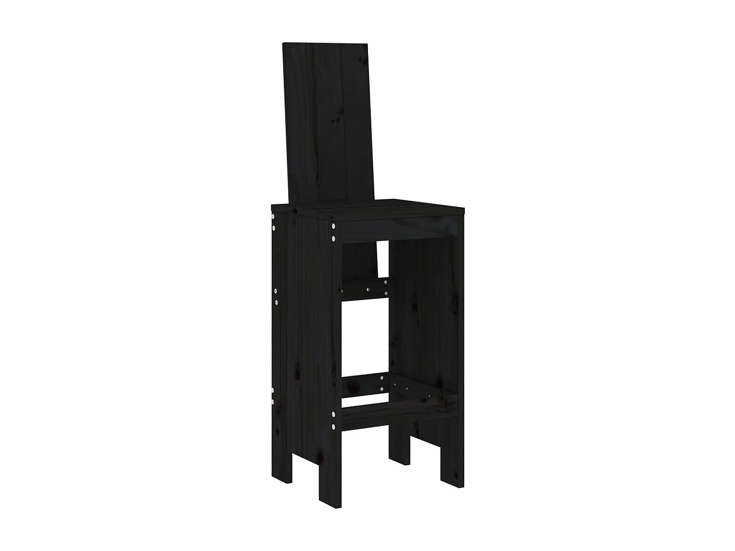 Kelvor  Ensemble de bar de jardin 3 pcs noir bois de pin massif