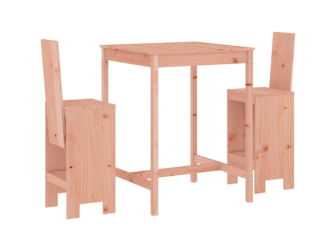 Kelvor  3-delige Tuinbarset massief douglashout