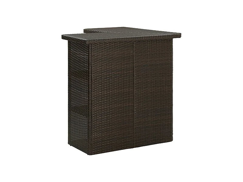 Valdyn  Ensemble de bar de jardin 8 pcs coussins Résine tressée Marron