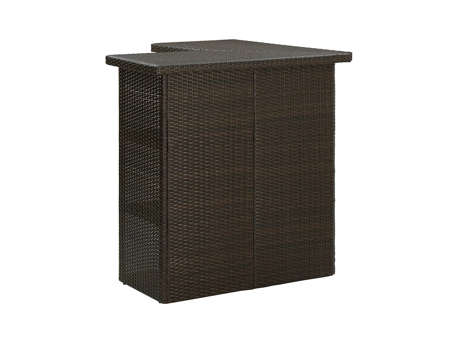 Valdyn  Ensemble de bar de jardin 8 pcs coussins Résine tressée Marron