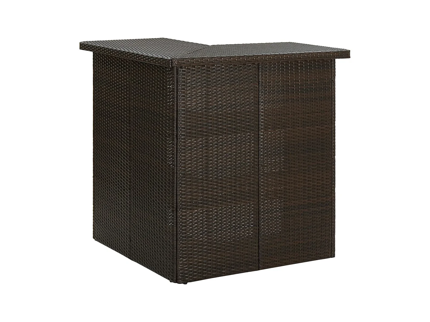 Valdyn  Ensemble de bar de jardin 8 pcs coussins Résine tressée Marron