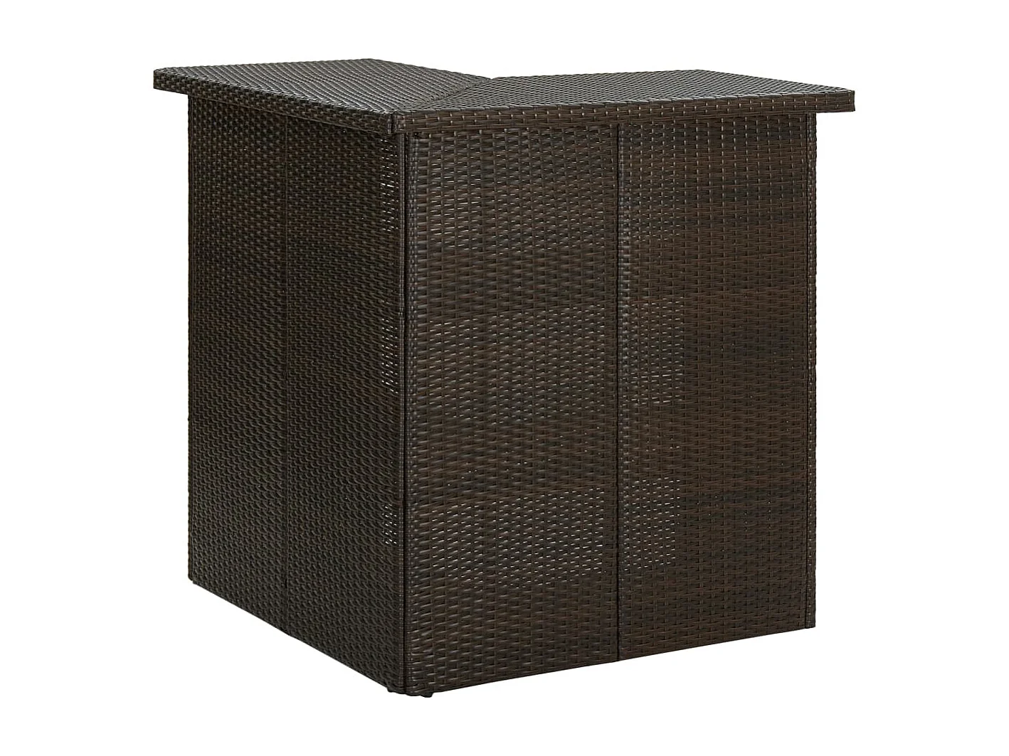 Valdyn  Ensemble de bar de jardin 8 pcs coussins Résine tressée Marron