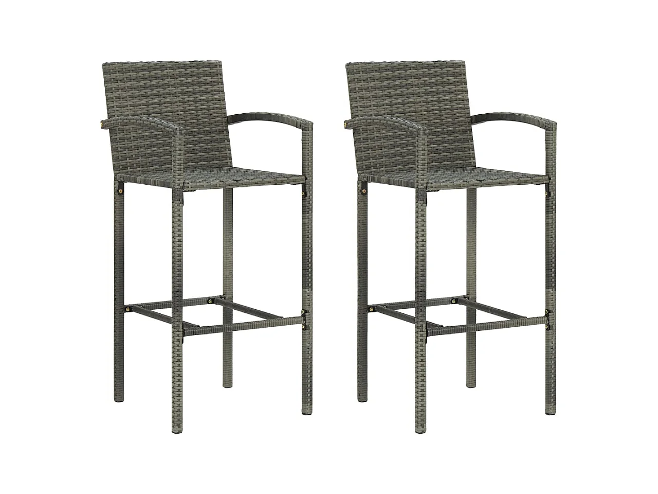 Anacortes  Ensemble de bar de jardin 3 pcs Gris