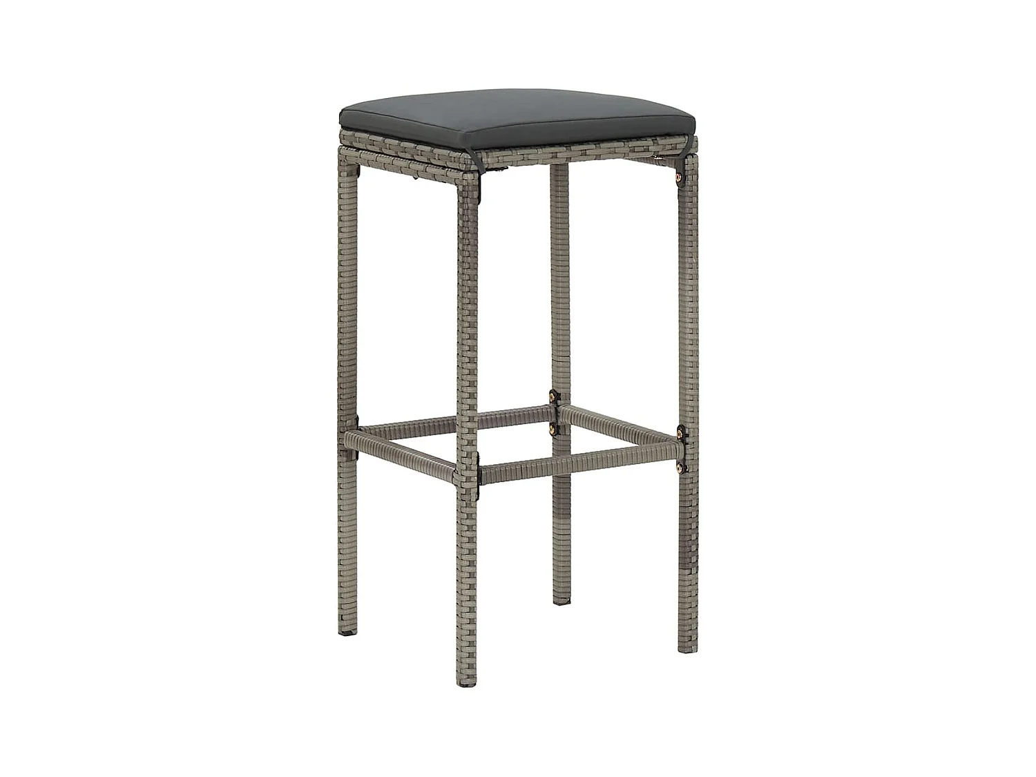 Louis-Marius  Ensemble de bar de jardin 3 pcs gris bois massif acacia rotin