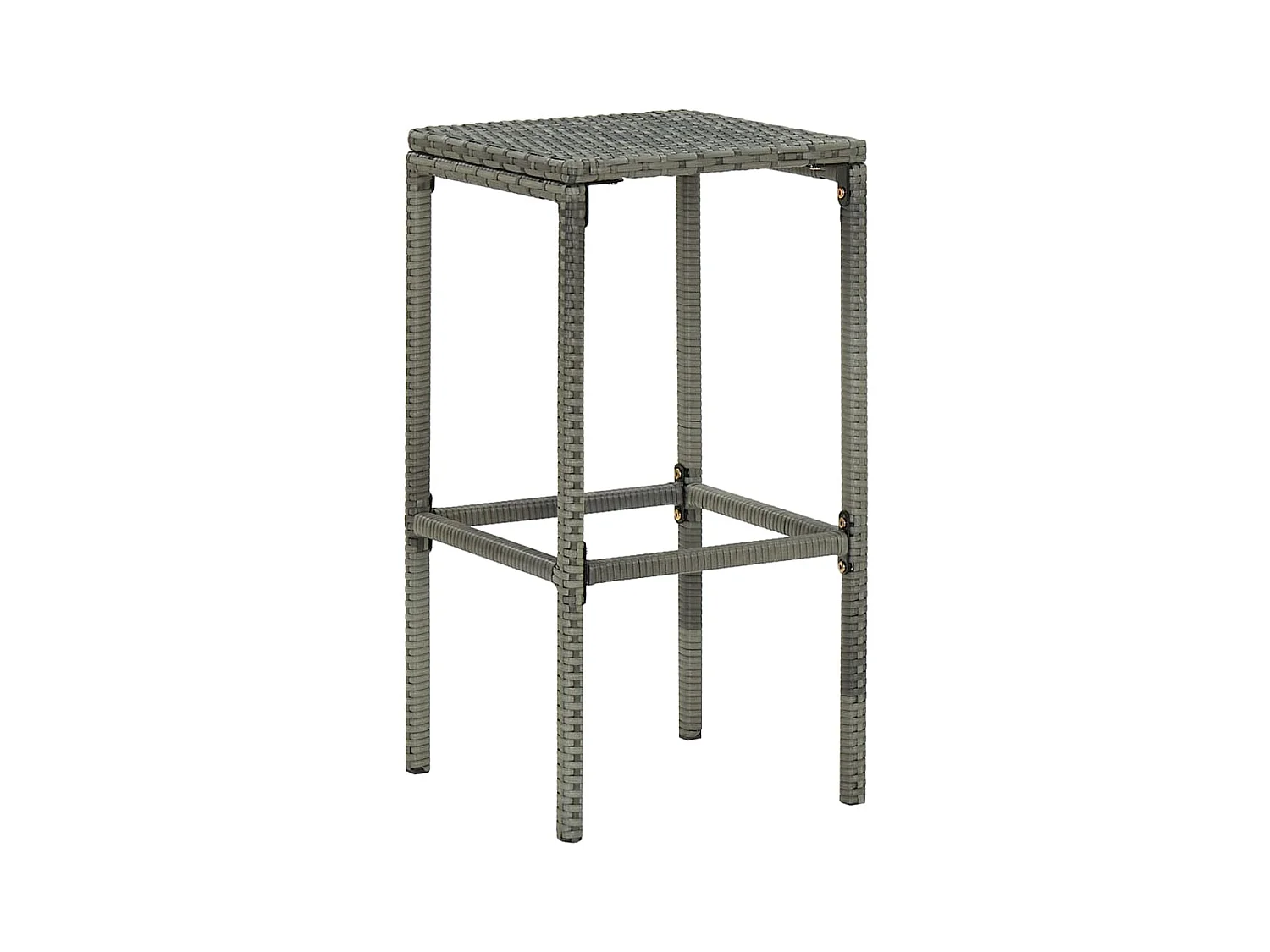 Elisah  Ensemble de bar de jardin 3 pcs et coussins Résine tressée Gris