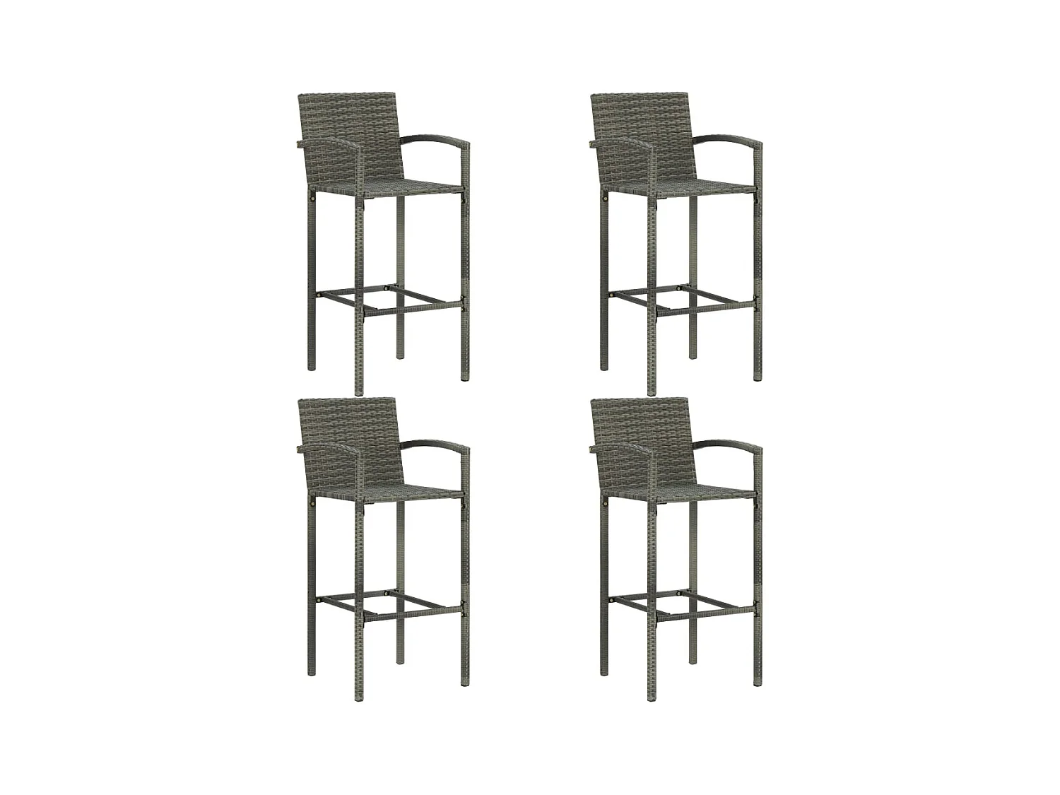 Alan  Ensemble de bar de jardin 5 pcs Gris