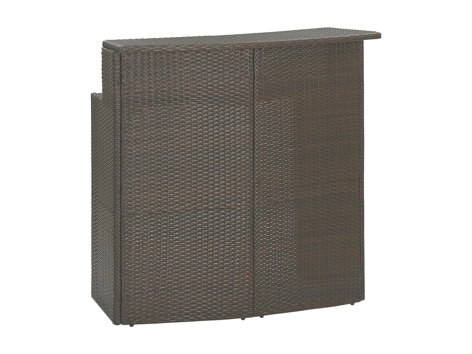 Marie-Monique  Meubles de bar de jardin 3pcs et coussins Résine tressée Marron