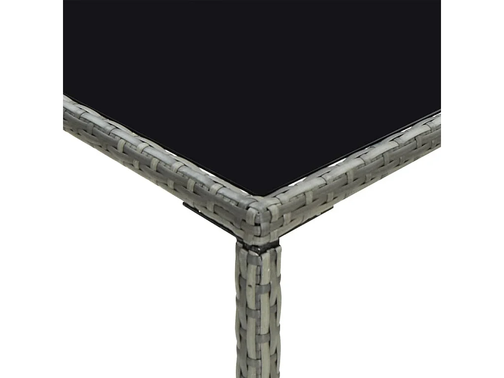 Mary  Ensemble de bar de jardin 5 pcs et coussins Résine tressée Gris