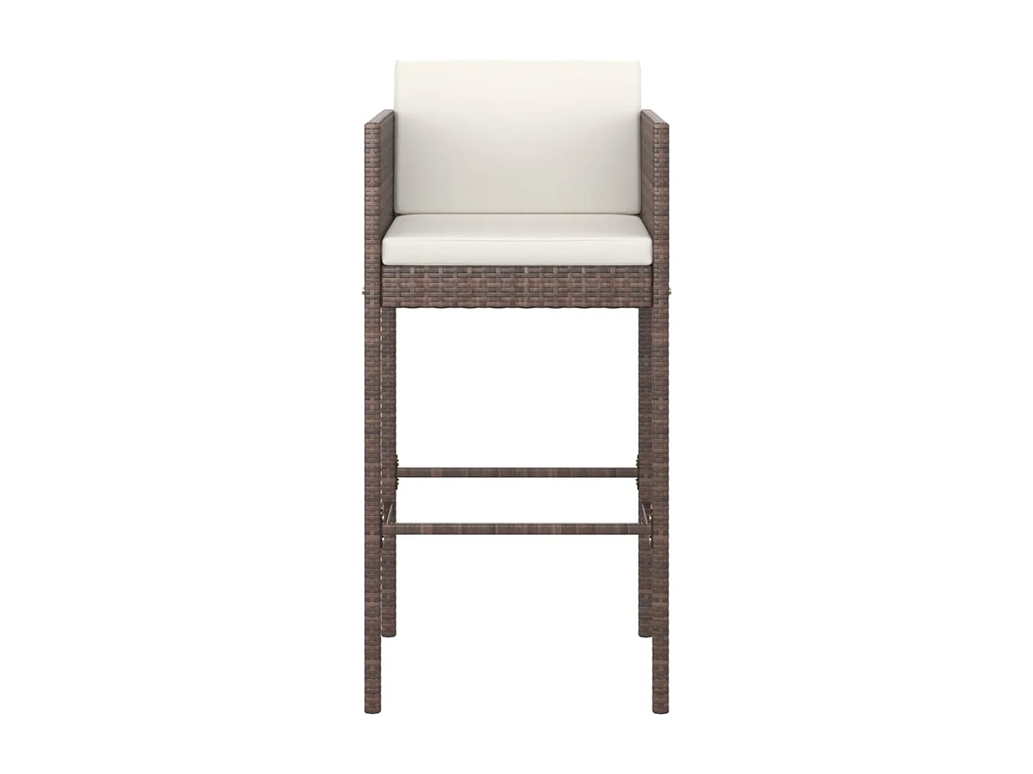 Settimio  Ensemble bar de jardin 5 pcs et coussins Résine tressée Marron