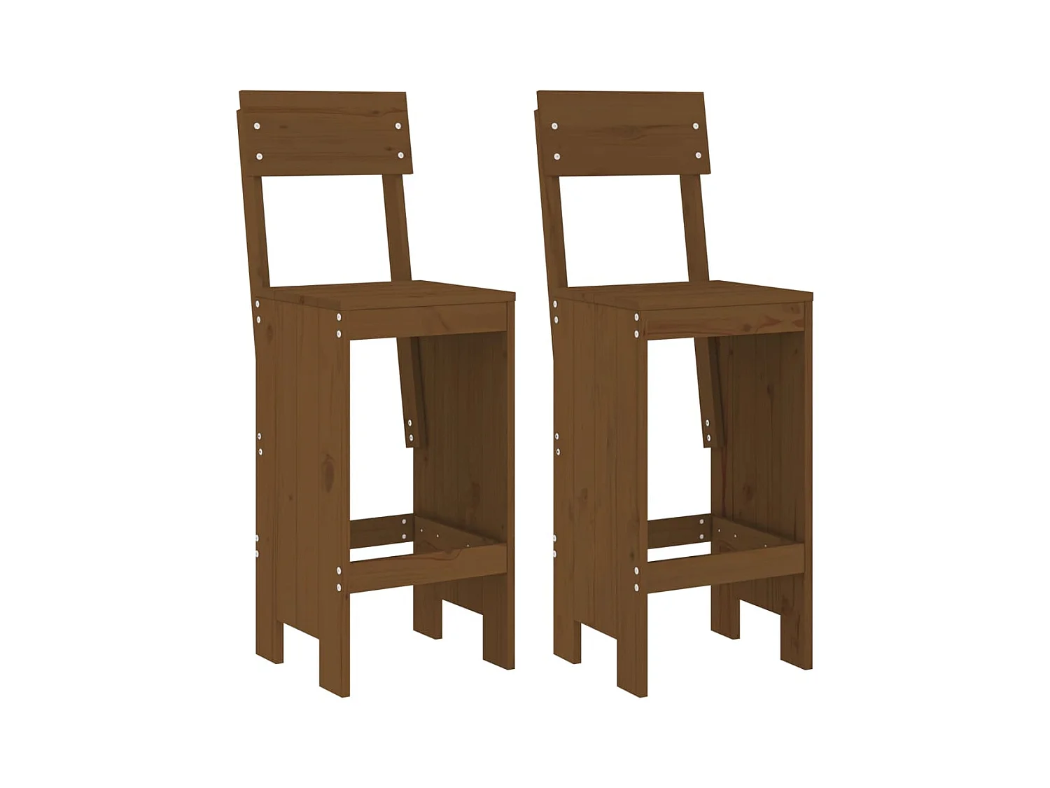 Xalor  Ensemble de bar de jardin 3 pcs marron miel bois pin massif