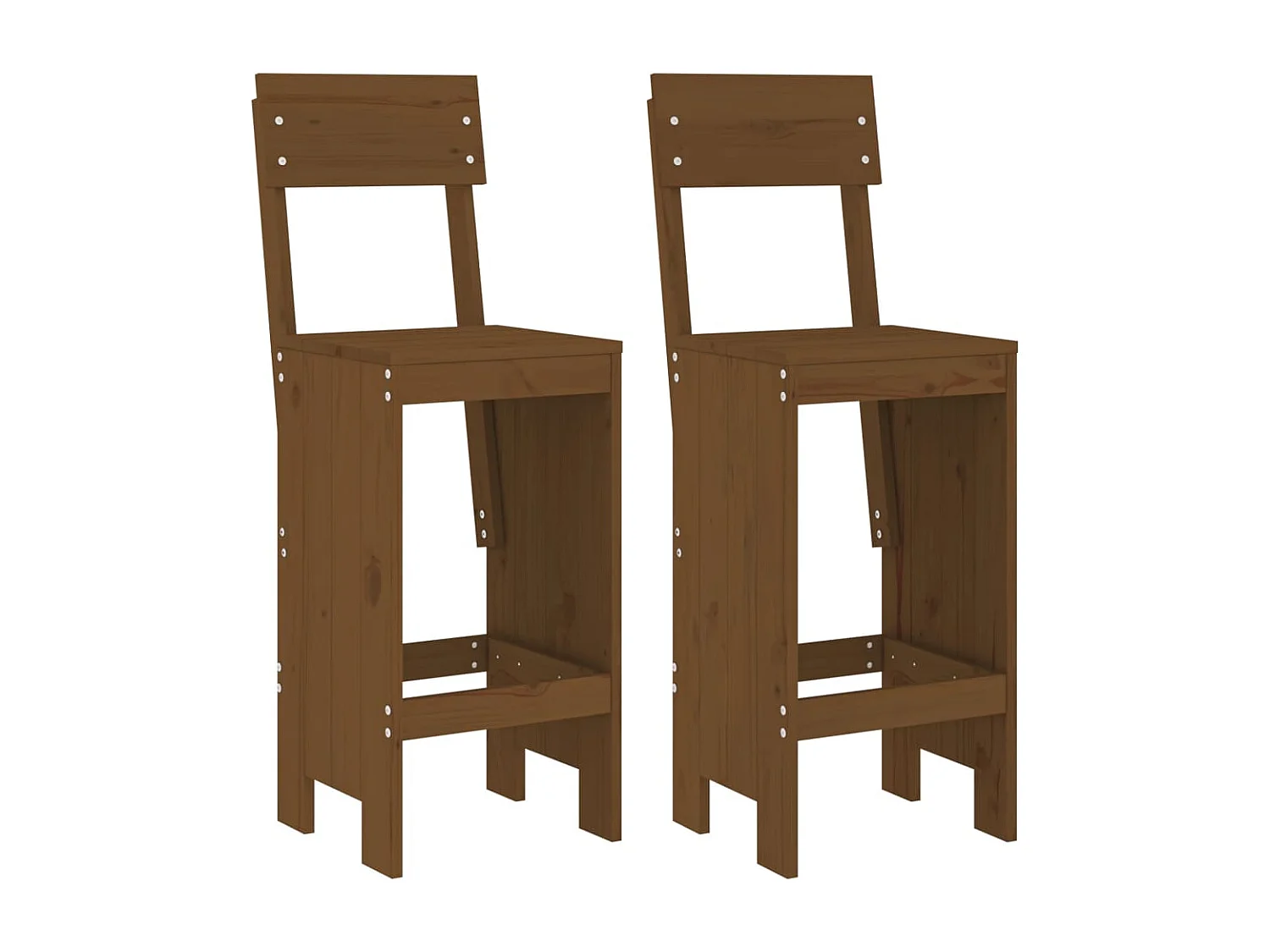 Xalor  Ensemble de bar de jardin 3 pcs marron miel bois pin massif