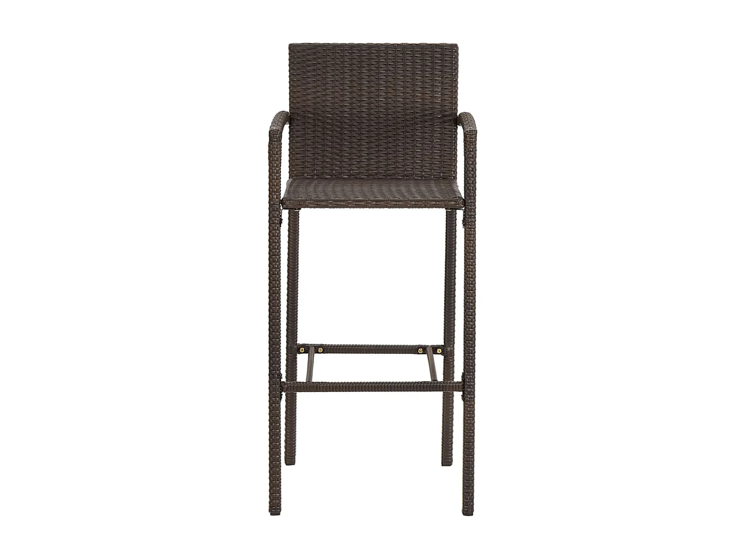 Kusti  Ensemble de bar de jardin 5 pcs marron bois massif acacia rotin