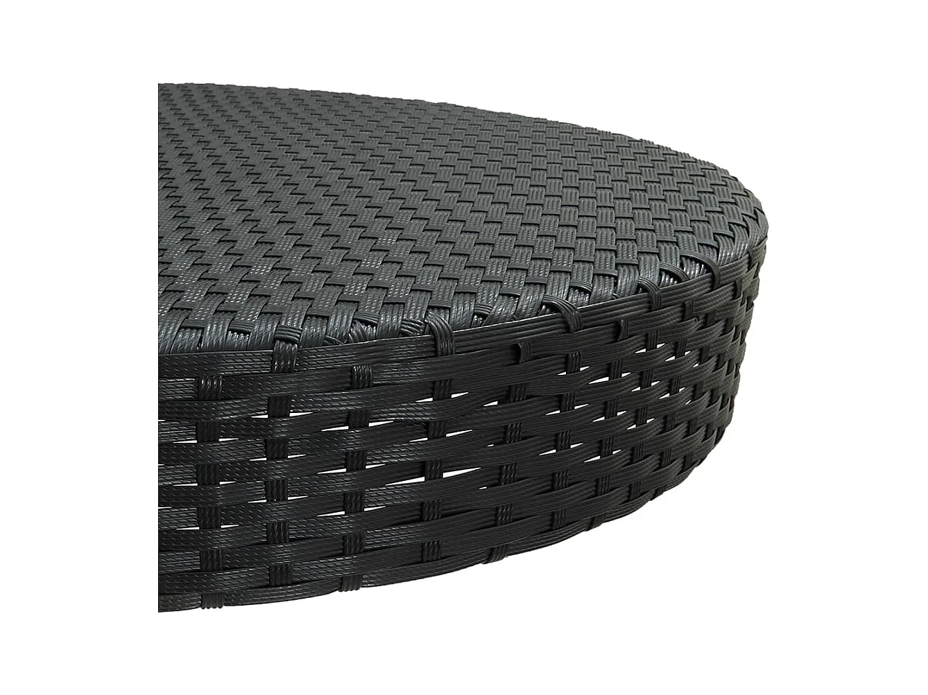 Kaden Lee  Ensemble de bar de jardin 5 pcs et coussins Résine tressée Noir