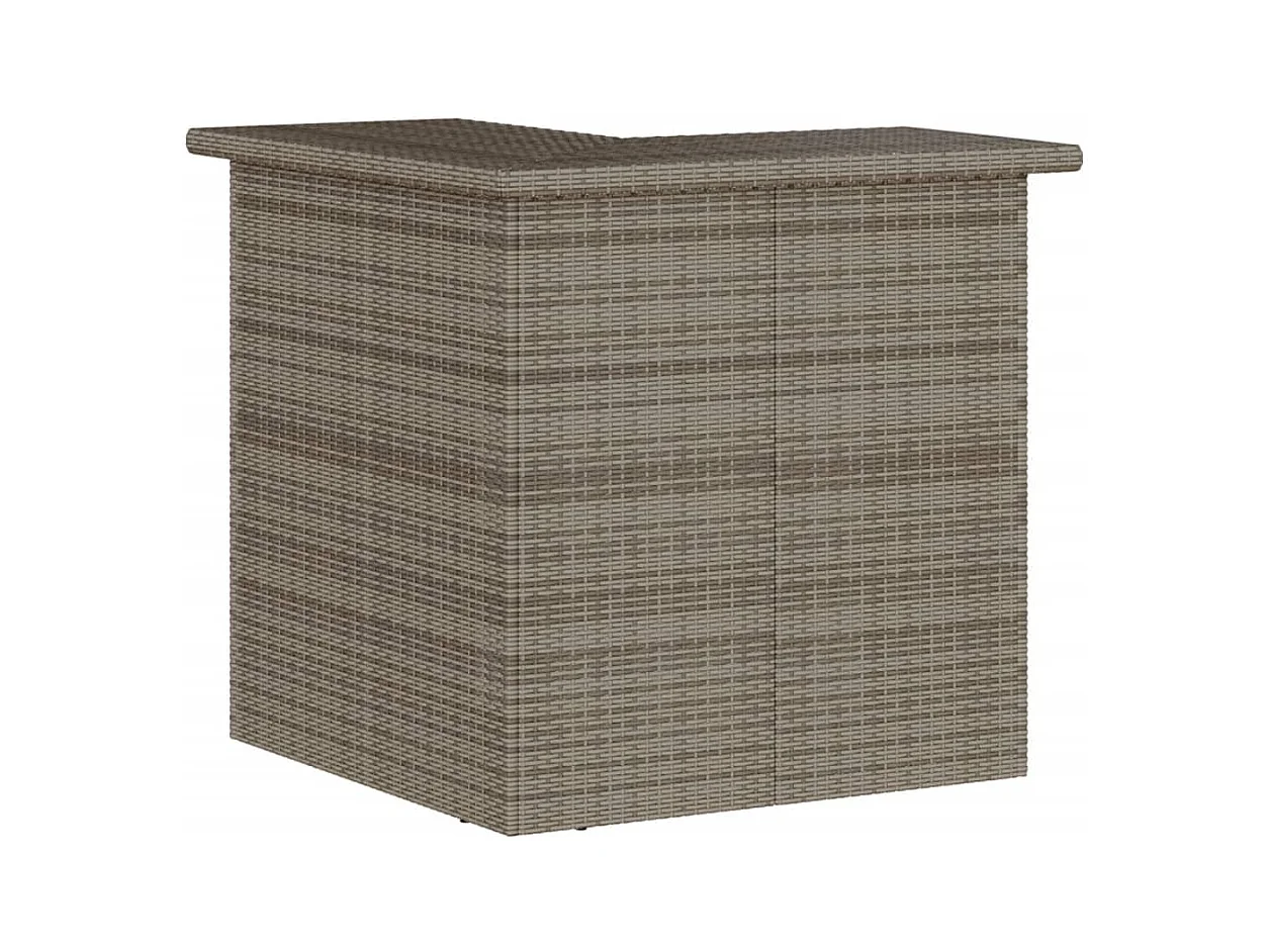 Marilou  Ensemble de bar de jardin 3 pcs et coussins gris résine tressée